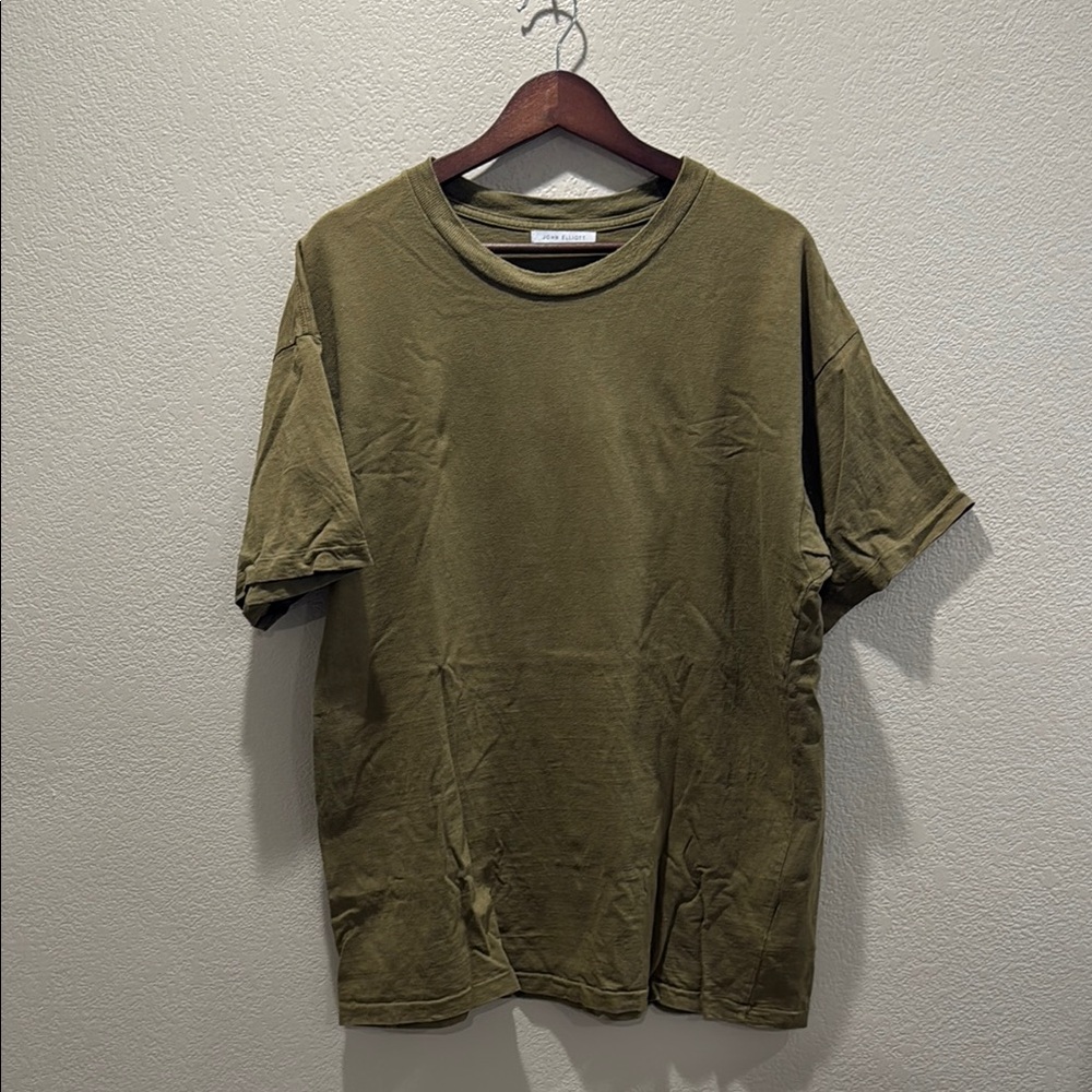 John Elliott Made in USA Men’s Olive Green Shirt